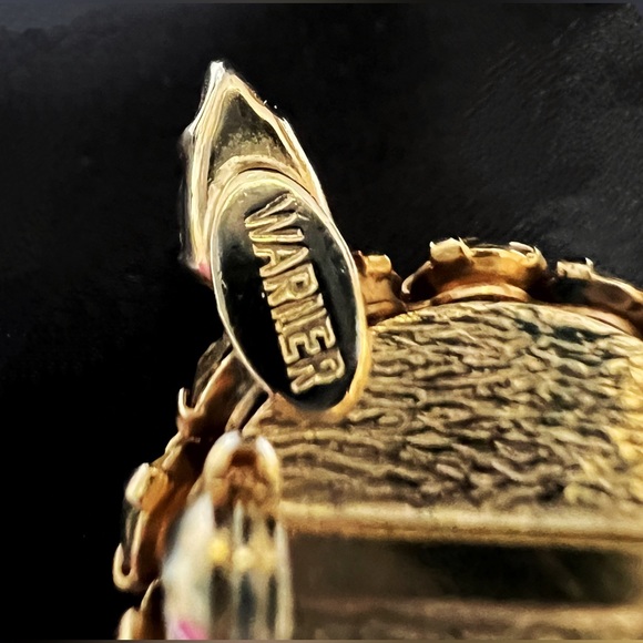 Collectible Vintage Warner Rhinestone Kitten Brooch/Pin - Picture 5 of 7